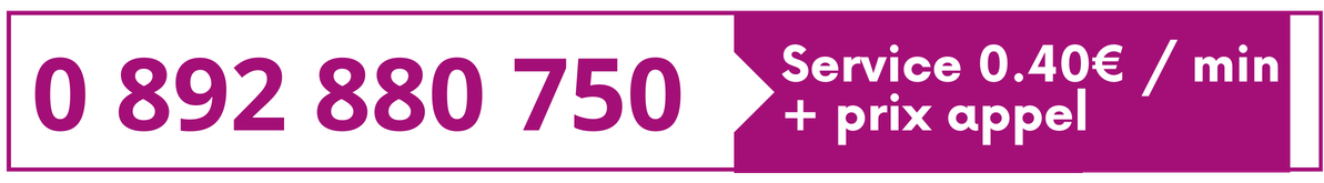 0892 880 750 - Service 0,40€ / min + prix appel